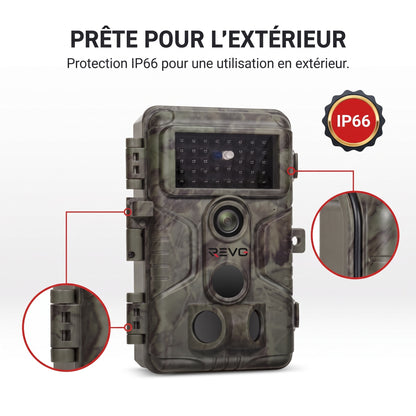 Caméra de Chasse REVO Sylvan 64 – 64 MP, Vidéo 1296P, Déclenchement 0,1 s & Vision Nocturne 30 m