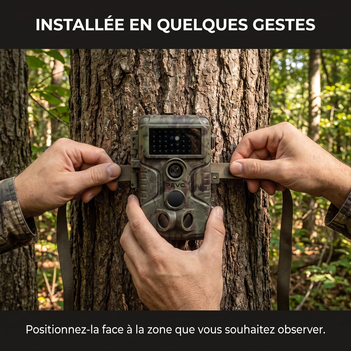 Caméra de Chasse REVO Sylvan 64 – 64 MP, Vidéo 1296P, Déclenchement 0,1 s & Vision Nocturne 30 m