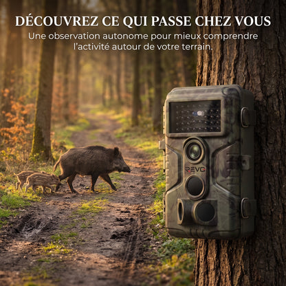 Caméra de Chasse REVO Sylvan 64 – 64 MP, Vidéo 1296P, Déclenchement 0,1 s & Vision Nocturne 30 m