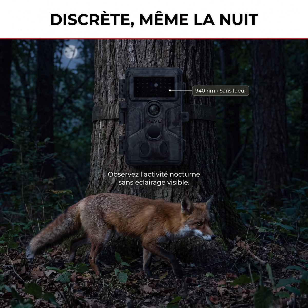 Caméra de Chasse REVO Sylvan 64 – 64 MP, Vidéo 1296P, Déclenchement 0,1 s & Vision Nocturne 30 m