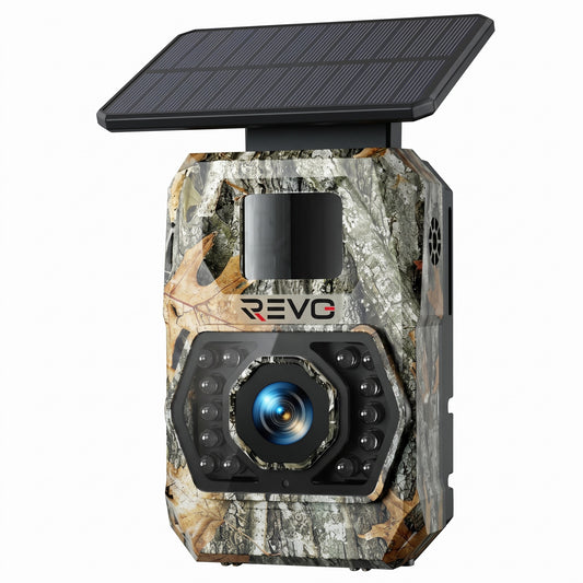 Caméra de Chasse Solaire REVO Ranger 60 – 60 MP 4K, Vision Nocturne 20 m, Batterie 5 200 mAh & Connexion Smartphone