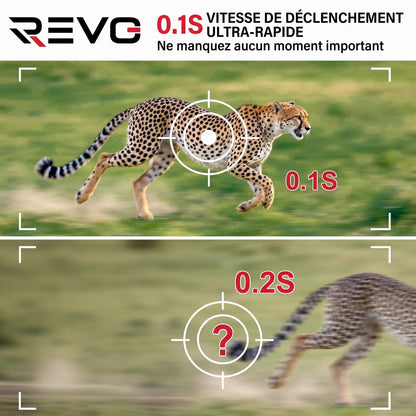 Caméra de Chasse Solaire REVO Ranger 60 – 60 MP 4K, Vision Nocturne 20 m, Batterie 5 200 mAh & Connexion Smartphone