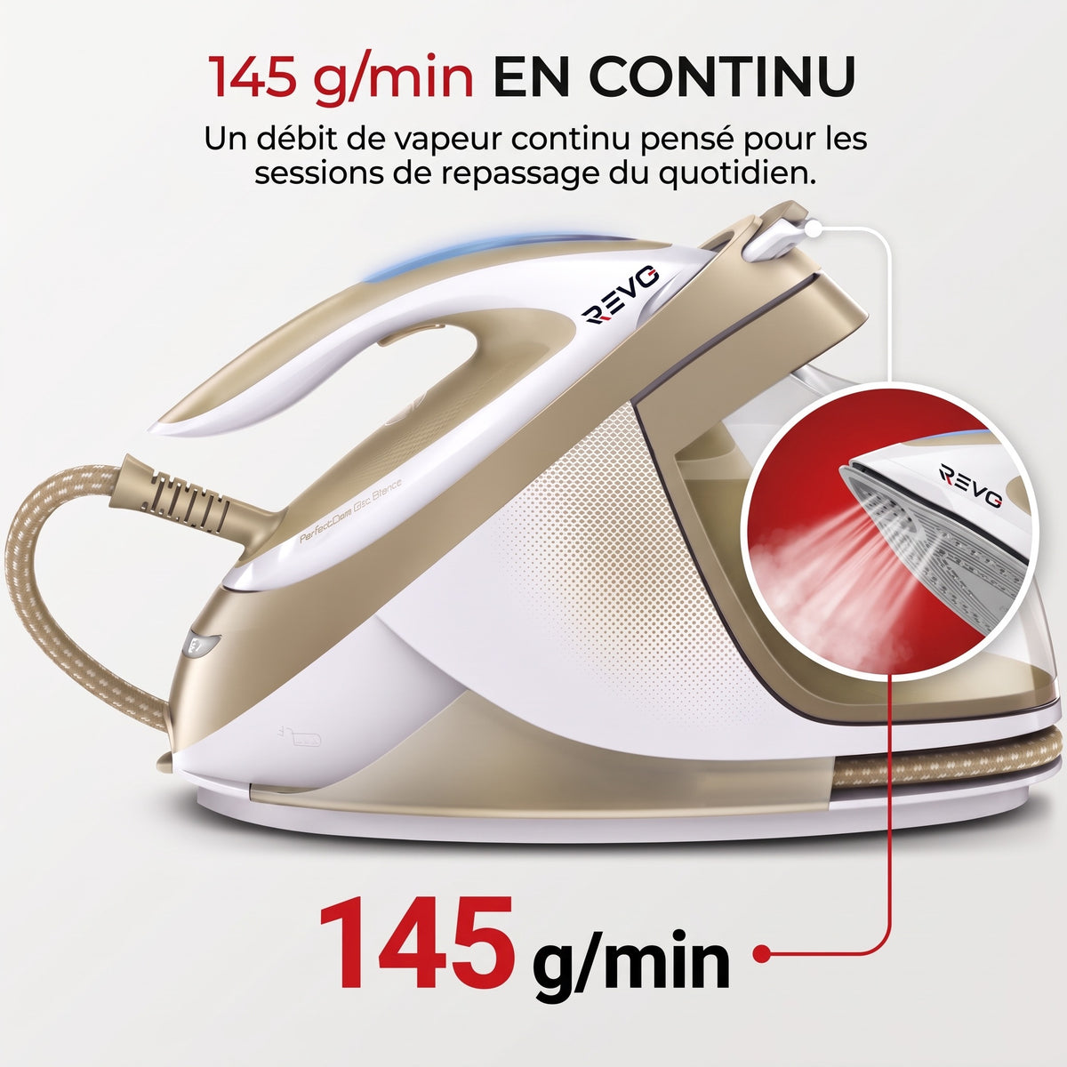 Centrale Vapeur REVO Velora 72 – 7,2 Bars, 2 400 W, Vapeur 145 g/min & Réservoir 1,8 L