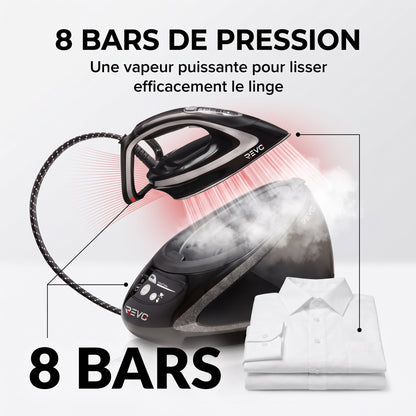 Centrale Vapeur REVO Steamax 650 – 2 600 W, 8 Bars, Pressing 650 g/min & Réservoir 1,9 L