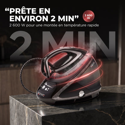 Centrale Vapeur REVO Steamax 650 – 2 600 W, 8 Bars, Pressing 650 g/min & Réservoir 1,9 L