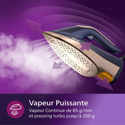 Fer à Vapeur REVO Thermion 3000 – 3 000 W, Vapeur Automatique 85 g/min & Effet Pressing 260 g