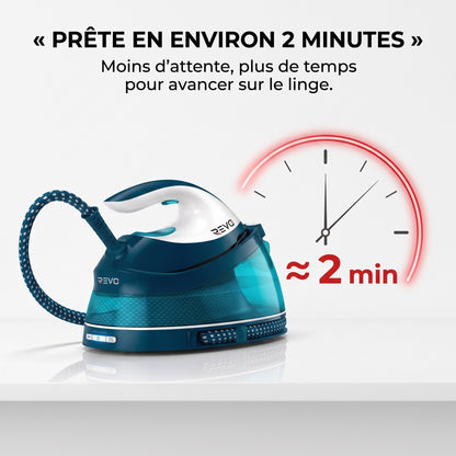 Centrale Vapeur REVO Pressano 400 – 2 400 W, 6,5 Bars, Pressing 400 g & Réservoir 1,5 L