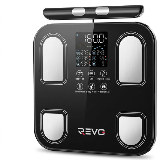 Balance Connectée Impédancemètre REVO Soma 8 – 8 Électrodes, Analyse Corporelle & Suivi via Application