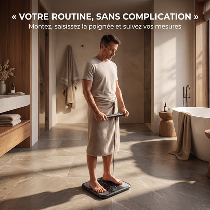 Balance Impédancemètre Connectée REVO Syntra 8 – 8 Électrodes, Analyse Corporelle 50+ Indicateurs & Bluetooth