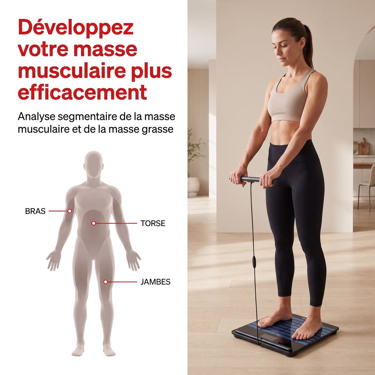 Balance Connectée REVO Scana 200 – Analyse Corporelle Segmentaire, ECG 6 Dérivations, Wi-Fi & Bluetooth