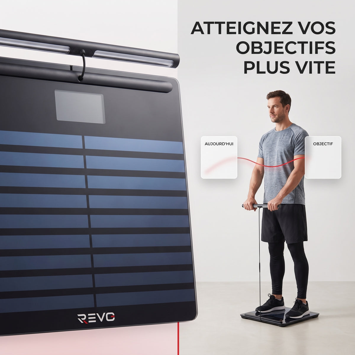 Balance Connectée REVO Scana 200 – Analyse Corporelle Segmentaire, ECG 6 Dérivations, Wi-Fi & Bluetooth