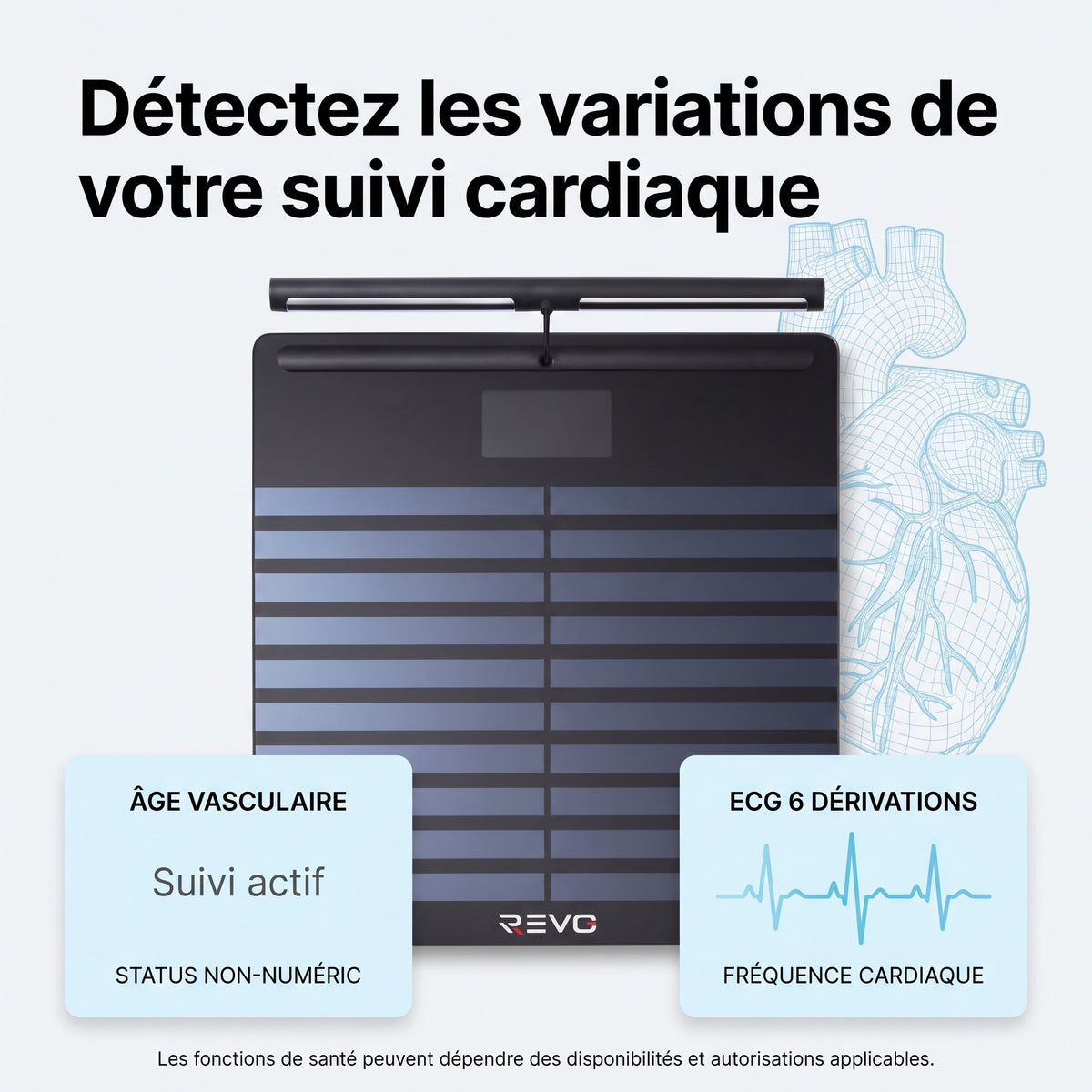 Balance Connectée REVO Scana 200 – Analyse Corporelle Segmentaire, ECG 6 Dérivations, Wi-Fi & Bluetooth