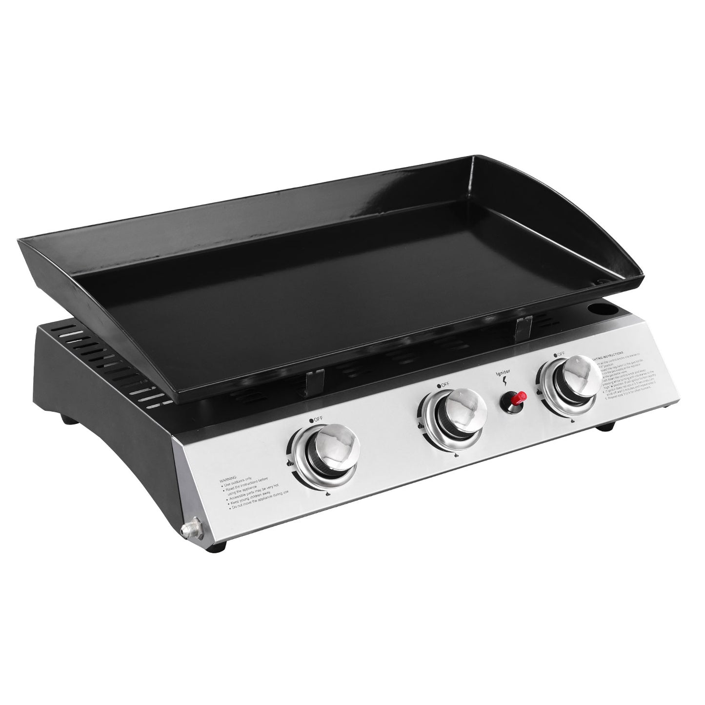 Plancha au gaz REVO Brasa – 3 brûleurs 7,5 kW – Acier noir – Butane/Propane