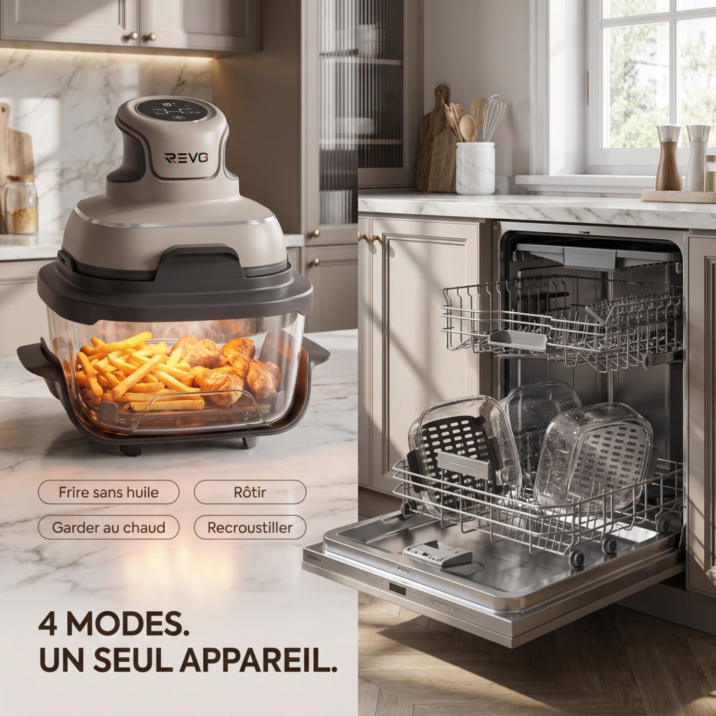 REVO Vitrea 4 – quatre modes et pièces lavables au lave-vaisselle