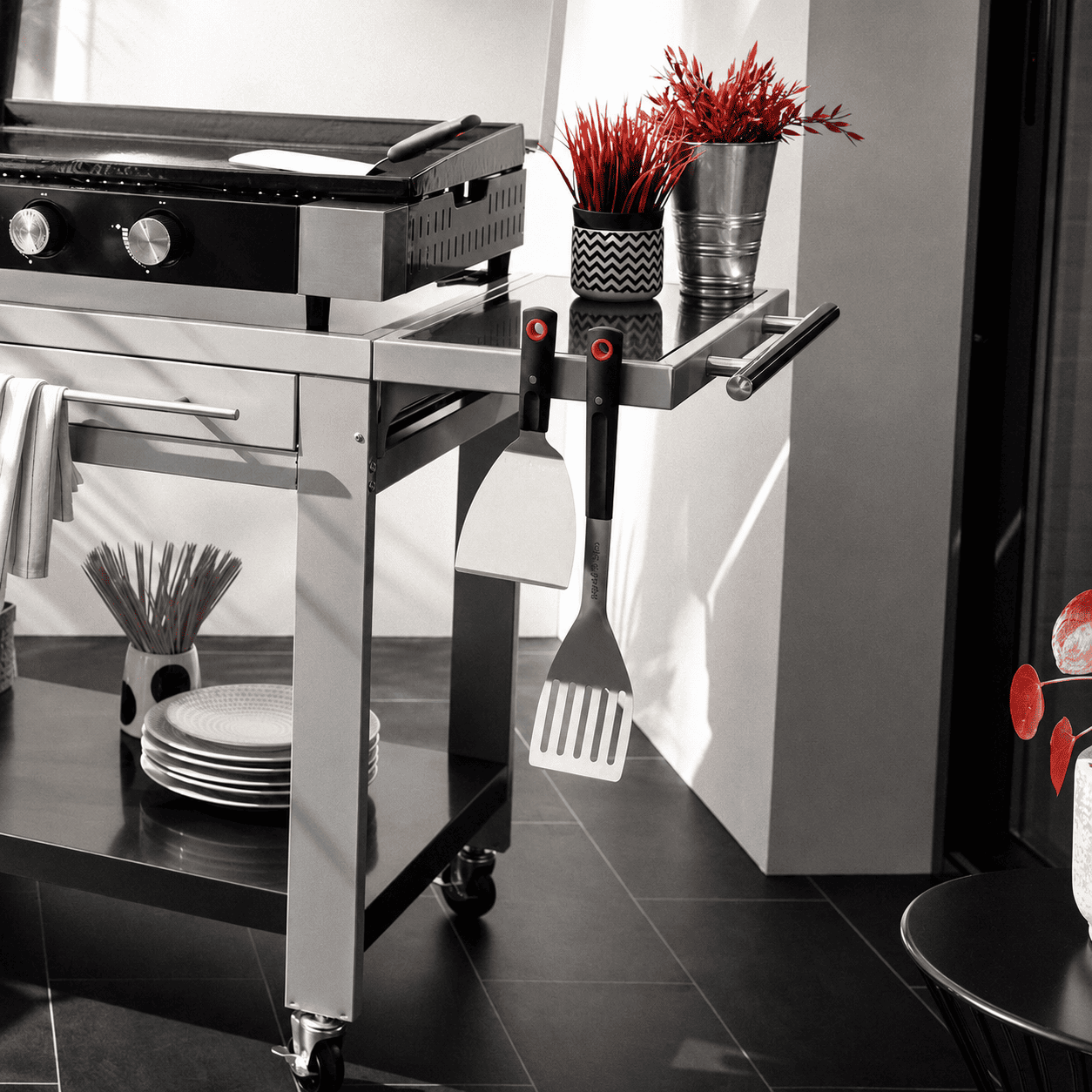 Spatule Magnétique REVO Grill Pro en Inox pour Barbecue & Plancha